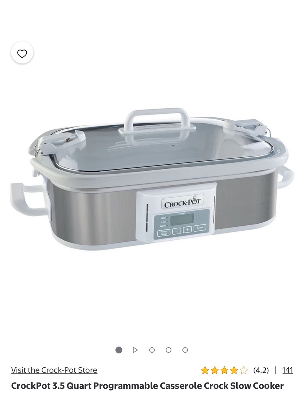 Gray Digital Slow Cooker - Programmable Home Slow Cooker